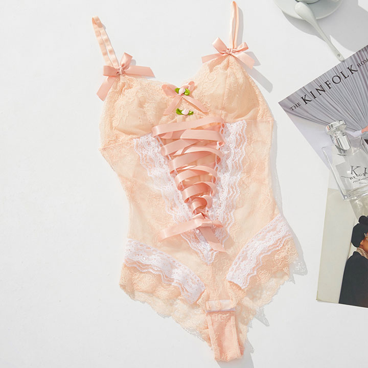 Đồ ngủ Body liền thân sexy Q109 - Bodysuit ren xuyên thấu