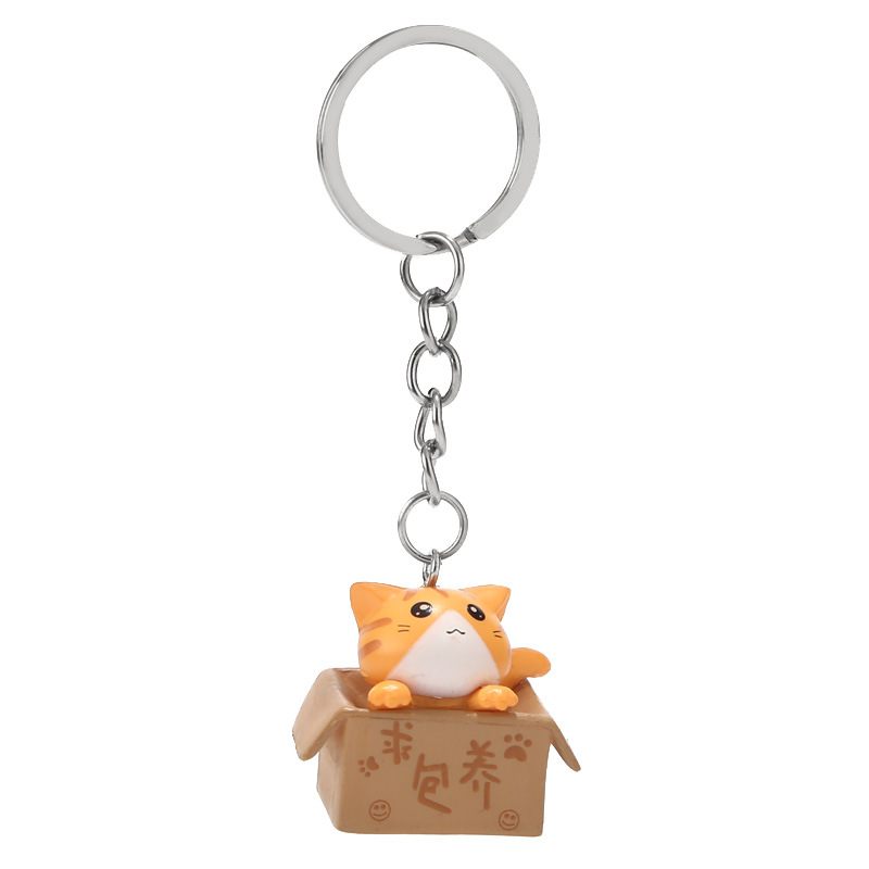 Móc Khóa Mèo Con Trong Hộp 3x2.5cm PaKaSa
