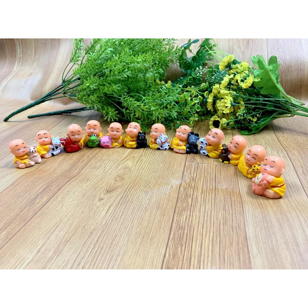 Full Set Bộ Tượng Chú Tiểu 12 Con Giáp Tài Lộc