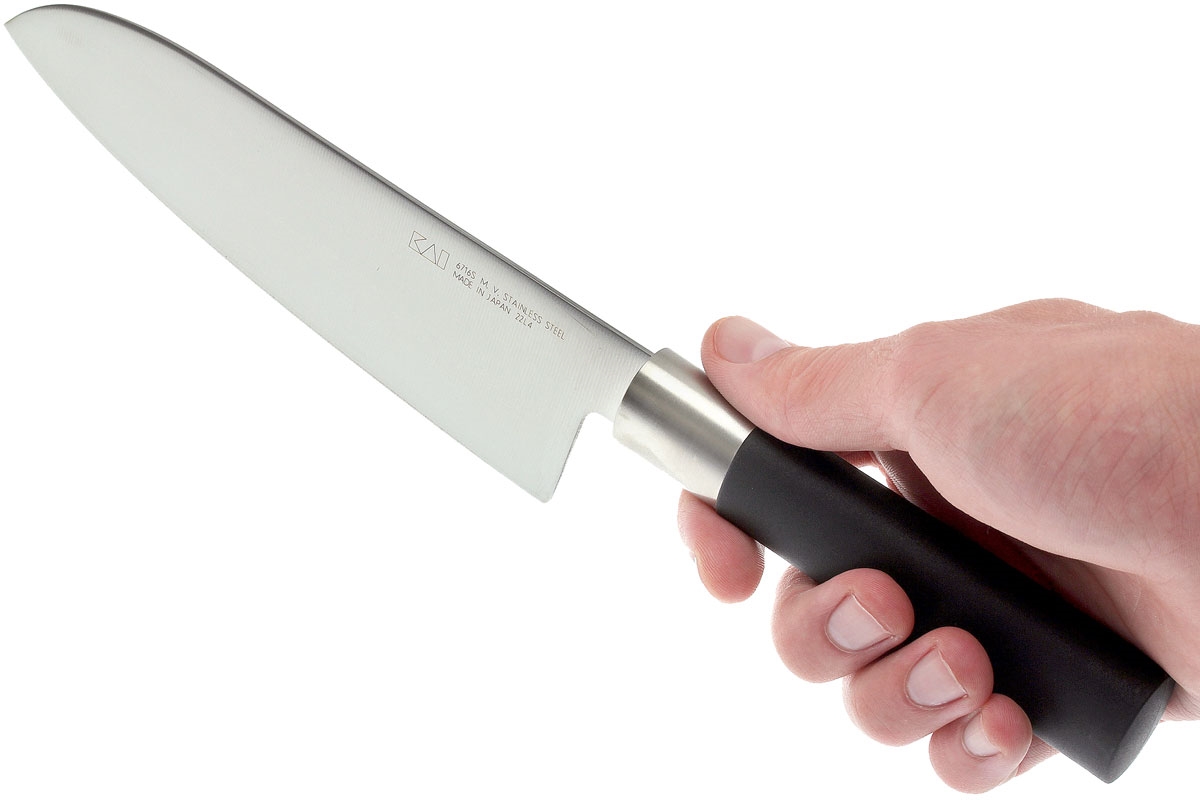 Dao Santoku KAI Wasabi Black - 16.5cm - Hàng chính hãng