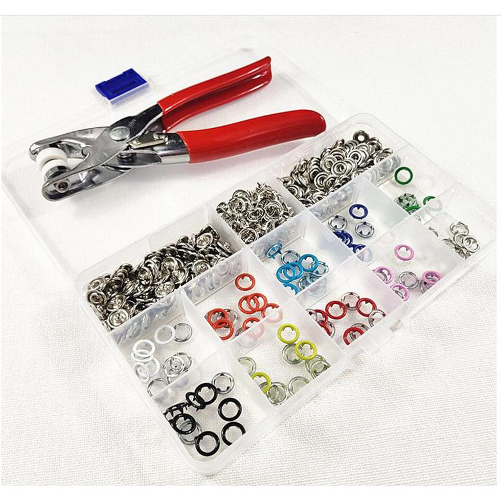 100 Bộ Nhiều Màu Prong Snap Nút May Hàng Nút Gài Tự Làm Dụng Cụ Sổ Lưu