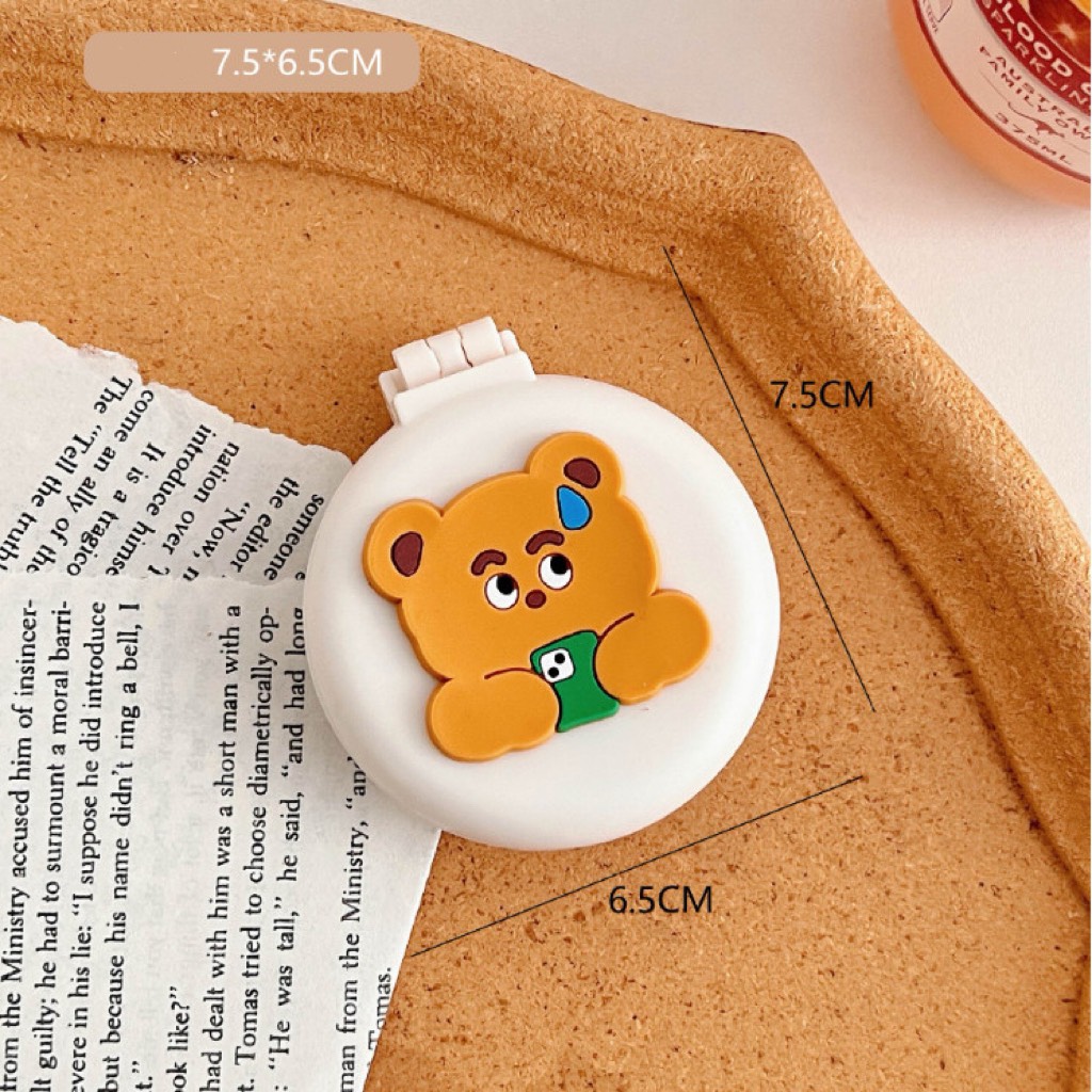 Gương mini kèm lược cầm tay cute trang điểm chải tóc 2 mặt tiện lợi nhiều màu quà tặng dễ thương học sinh nữ giá rẻ