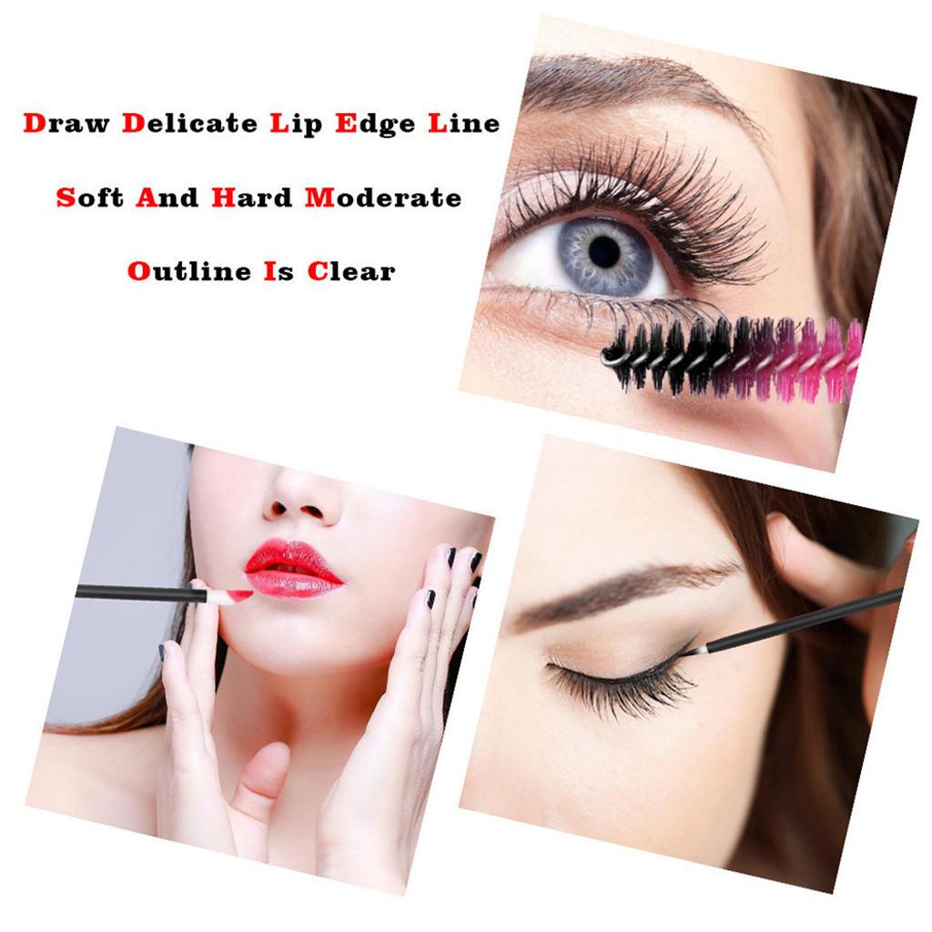 Disposable Applicator for Make Up Wands Mascara for Lips Eyeliner - Pink, as