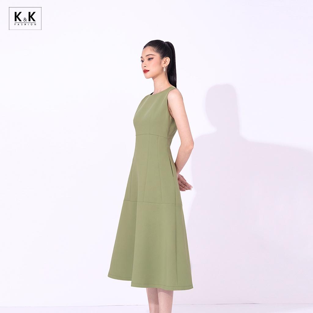 Đầm Đuôi Cá Dự Tiệc Dáng Dài Sát Nách K&amp;K Fashion KK119-20 Chất Liệu Tencel