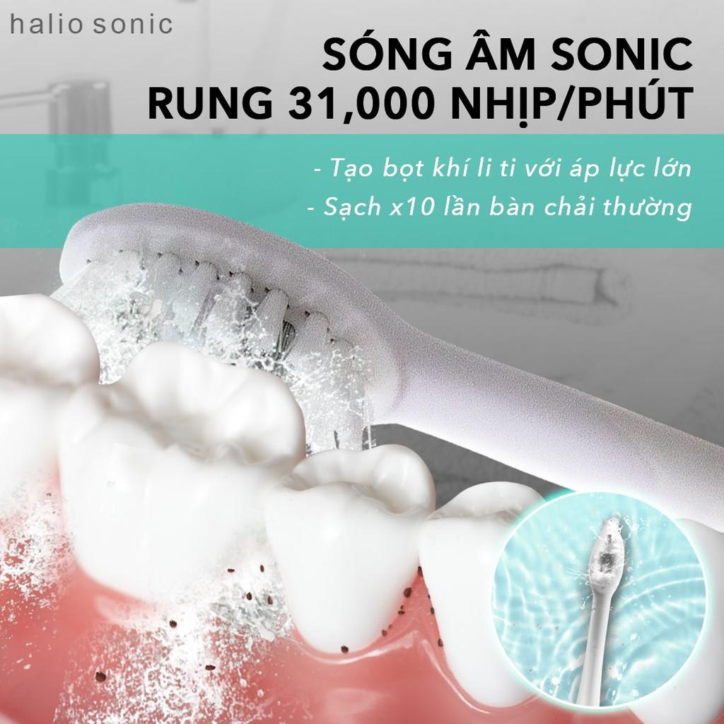 Bàn Chải Điện Halio Sonic Whitening Toothbrush Pro - Màu White Kèm Hộp Đựng