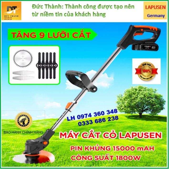 Máy cắt cỏ, tỉa cành cầm tay LAPUSEN pin khủng 15 cell, Bảo hành 12tháng