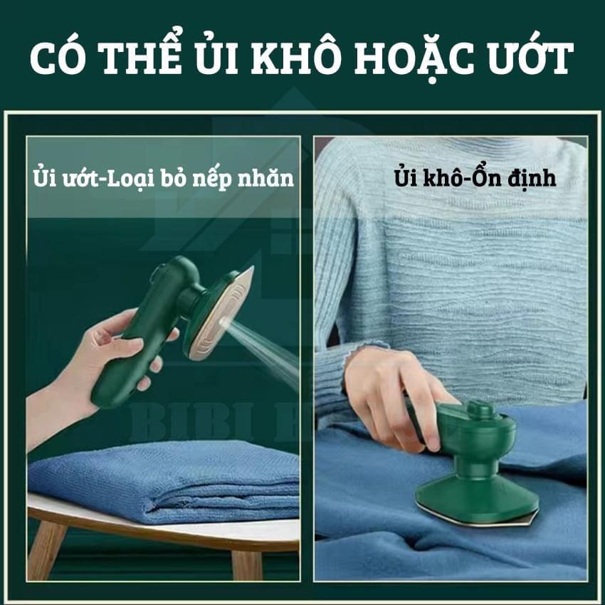 Bàn Là Hơi Nước Cầm Tay MiNi Xanh Đẹp Tiện Dụng- Hàng Chất Lượng KST