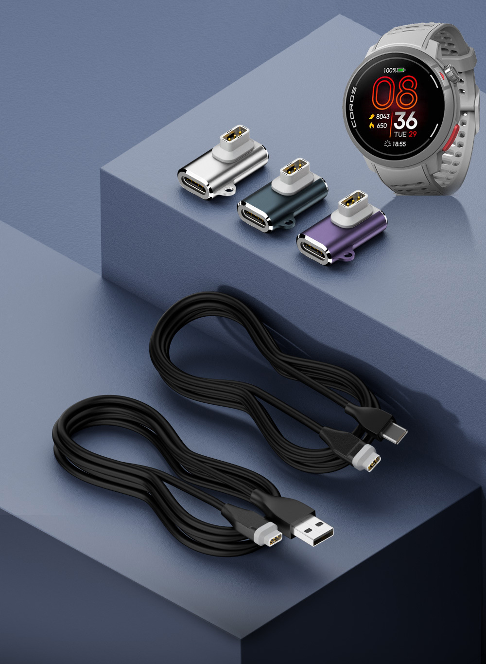 Dock Sạc USB C dành cho Đồng Hồ Coros Pace Pro / Coros Pace 4 / Coros NOMAD / Coros APEX 4 (42 &amp; 46mm) - Hàng Chính Hãng