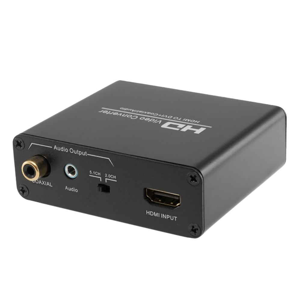 HDMI To DVI + Coaxial Audio Video Converter Adapter 2.0/5.1 Channel