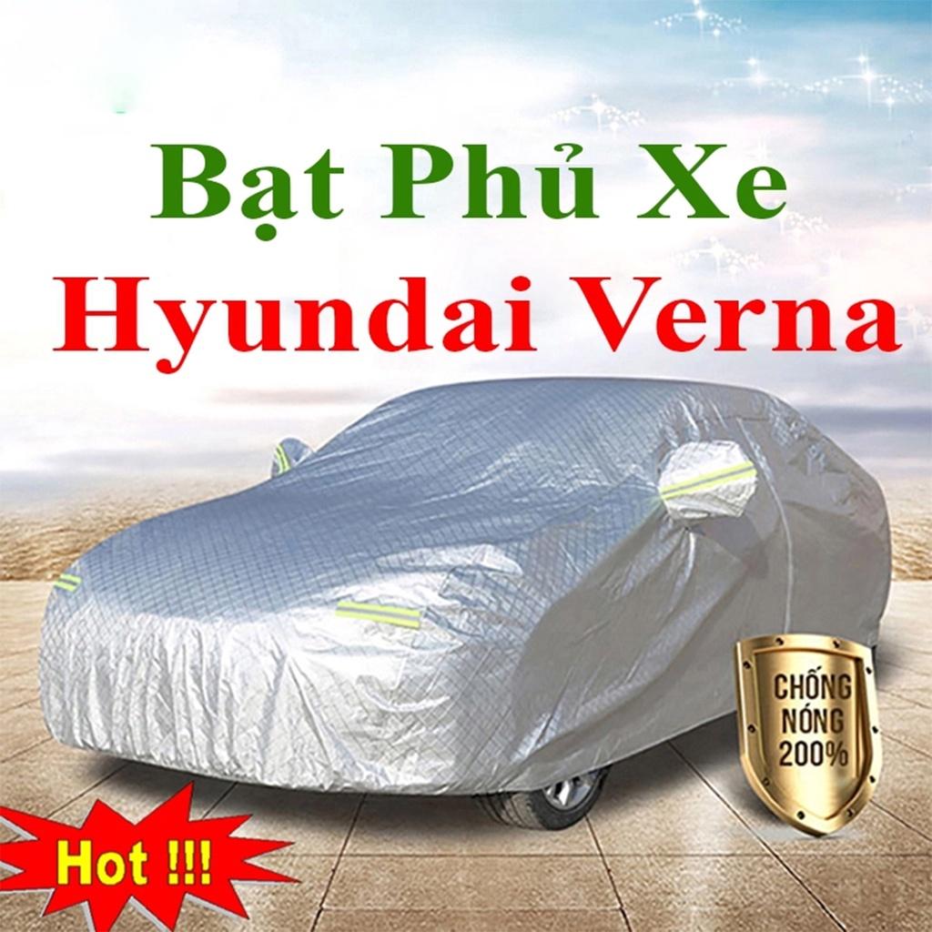 Bạt Phủ Xe Ô Tô Hyundai Verna - Bạt Phủ Ô Tô 5 Chỗ 3 Lớp Cao Cấp Chống Mưa, Chống Nắng, Chống Cháy Loại 1