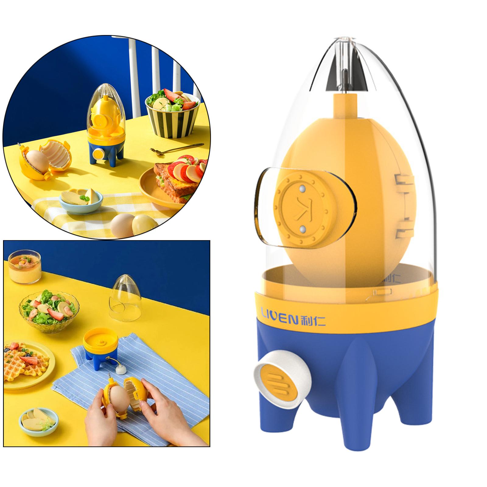 Egg Scrambler Shaker Hand Pull Type Manual Egg White Yolk Whisk Mixer with Pulling Rope