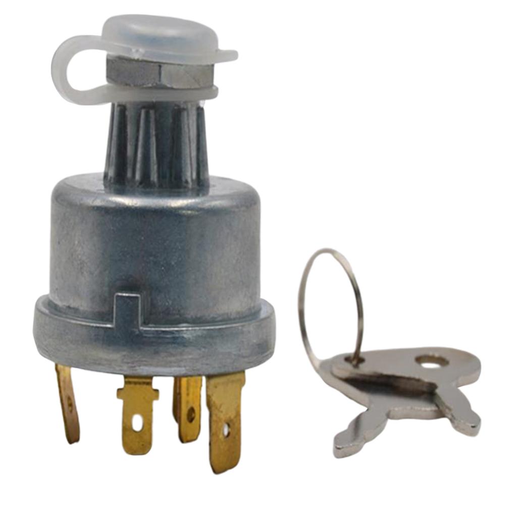 4 Position Universal Ignition Switch w/ Keys for Lucas 12/24V 128SA Tractor