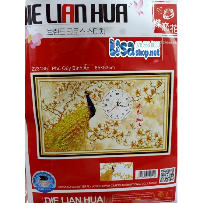 Tranh thêu CON CÔNG 223135  chưa thêu d