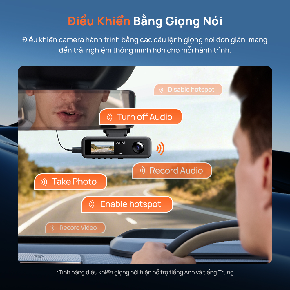 Camera hành trình ô tô 70mai T400 ghi hình 3 mắt (Trước - Trong - Sau) có tích hợp GPS, giám sát toàn diện cho xe dịch vụ, xe gia đình - Hàng chính hãng