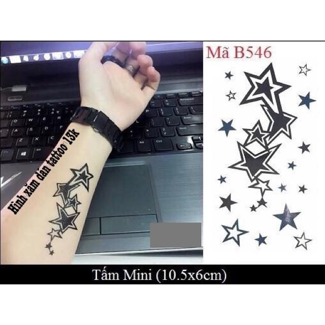 Hình xăm dán giáng sinh tattoo noel cánh và hoa tuyết đầu mùa 10x6cm- mua 5 tặng 1 tấm đồng size