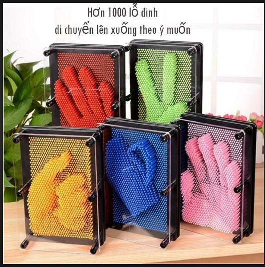 Đồ chơi tạo hình 3d pinart - Hồng ( TẶNG MÓC KHÓA GỖ)