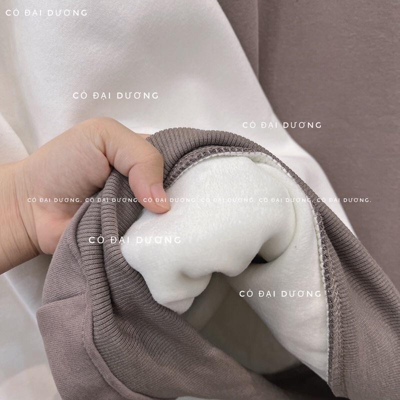 Áo nỉ cổ 3p trơn
