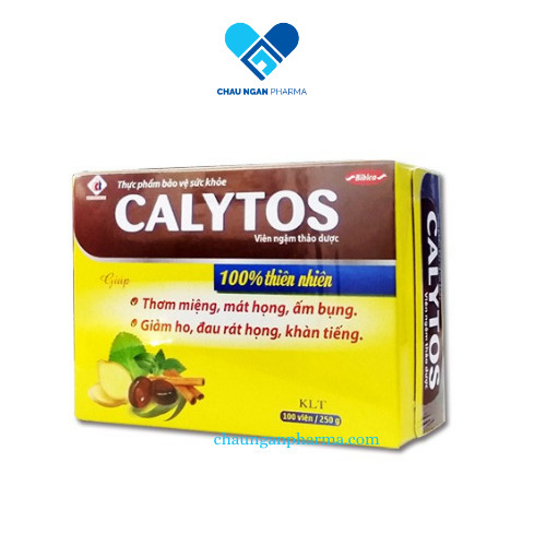 Combo 2 Hộp VIÊN NGẬM THẢO DƯỢC CALYTOS  100 viên -  100% TỪ THIÊN NHIÊN - GIẢM HO - GIẢM ĐAU RÁT HỌNG - GIẢM KHÀN TIẾNG