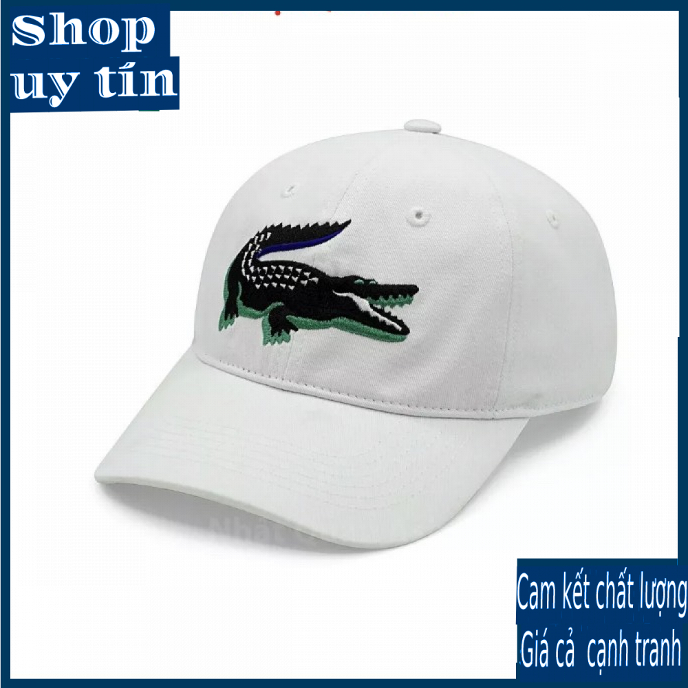 Freeship - MŨ/NÓN KẾT LƯỠI TRAI THỜI TRANG NAM NỮ THÊU NỔI CÁ SẤU - màu trắng, màu đen