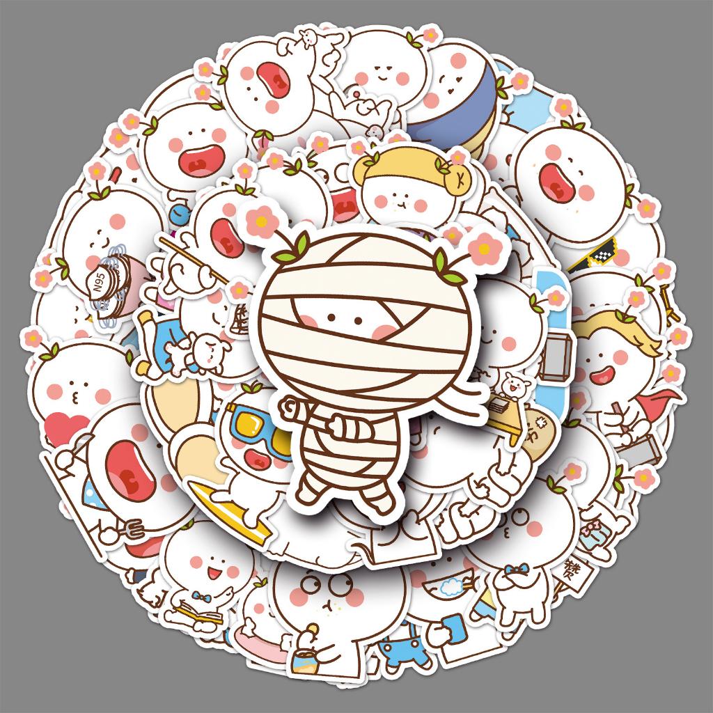 Sticker NHỊ HOA CHIBI hoạt hình cute trang trí mũ bảo hiểm,guitar,ukulele,điện thoại,sổ tay,laptop-mẫu S117
