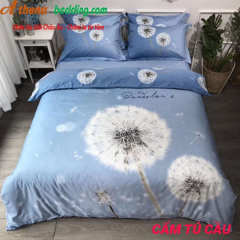 Trọn Bộ chăn ga gối 4 món COTTON Lụa Cao Cấp