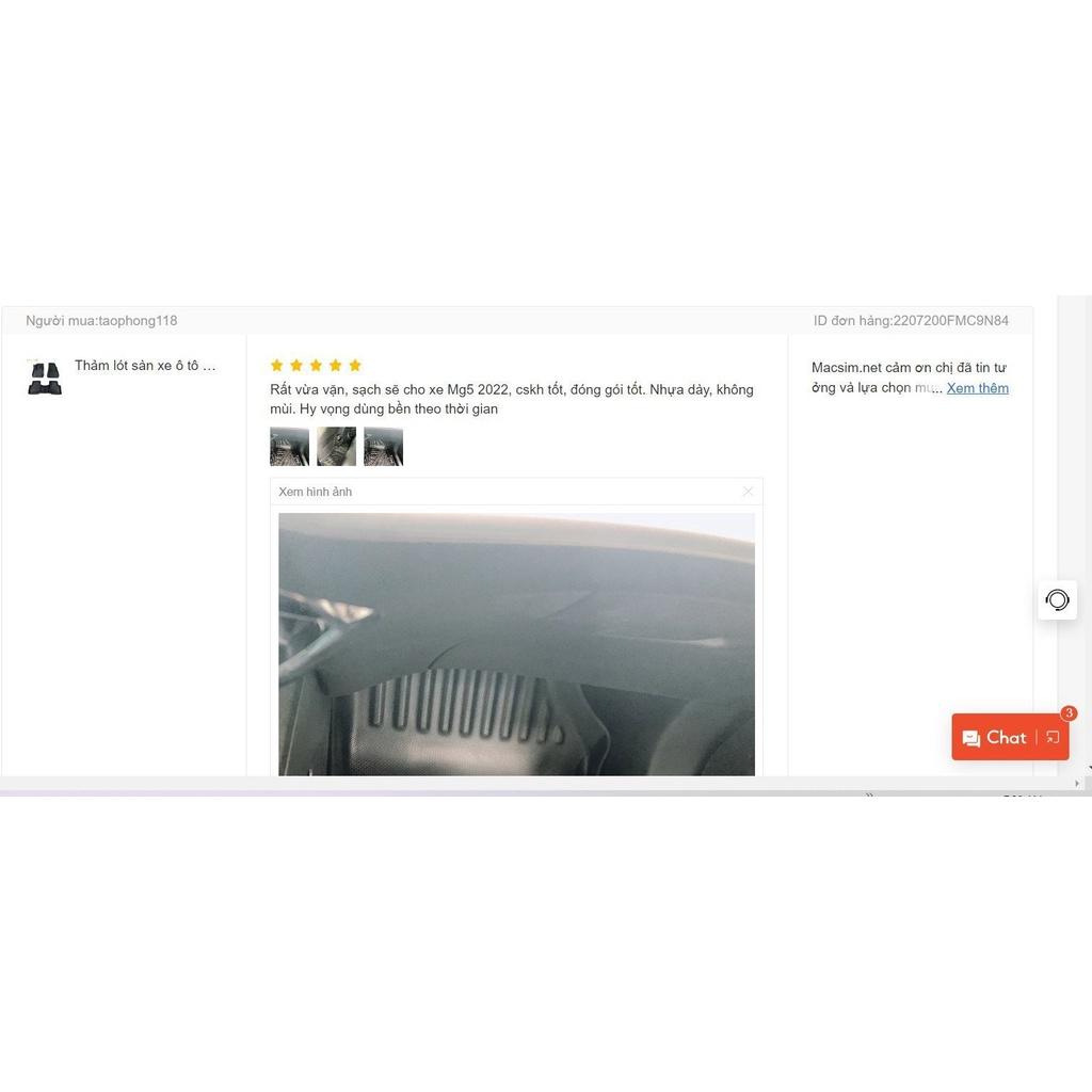 Thảm lót sàn xe ô tô MG 5 2018 - nay Nhãn hiệu Macsim chất liệu nhựa TPV