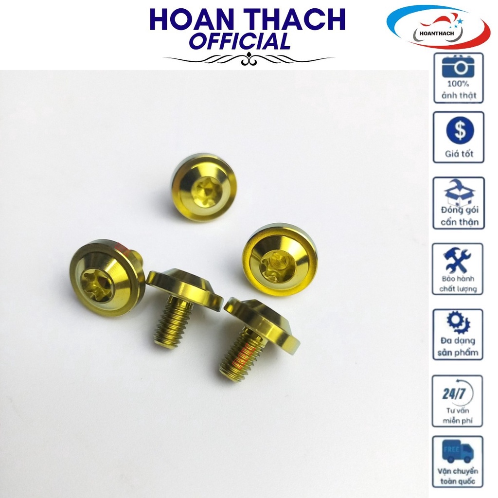 Ốc Gr5 Titan Dù 6L10 Vàng dùng cho nhiều dòng xe , SP010349 (giá 1 con)