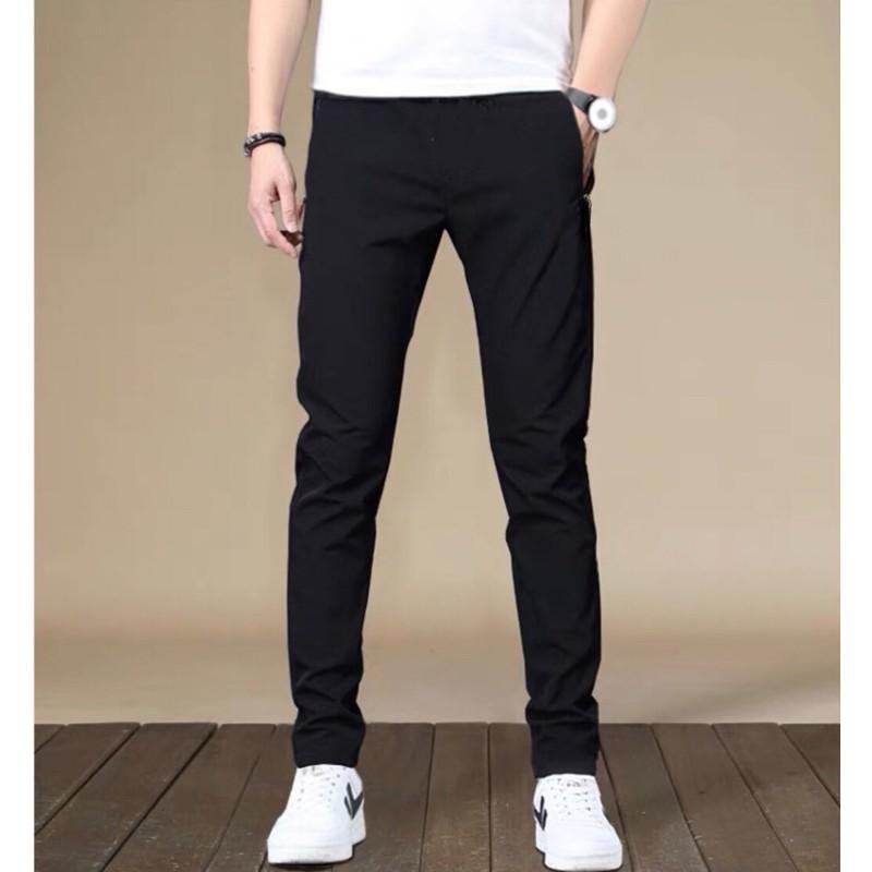 Mẫu quần jean nam đen ống đứng tôn dáng - vải jeans bò co giãn 4 chiều cao cấp