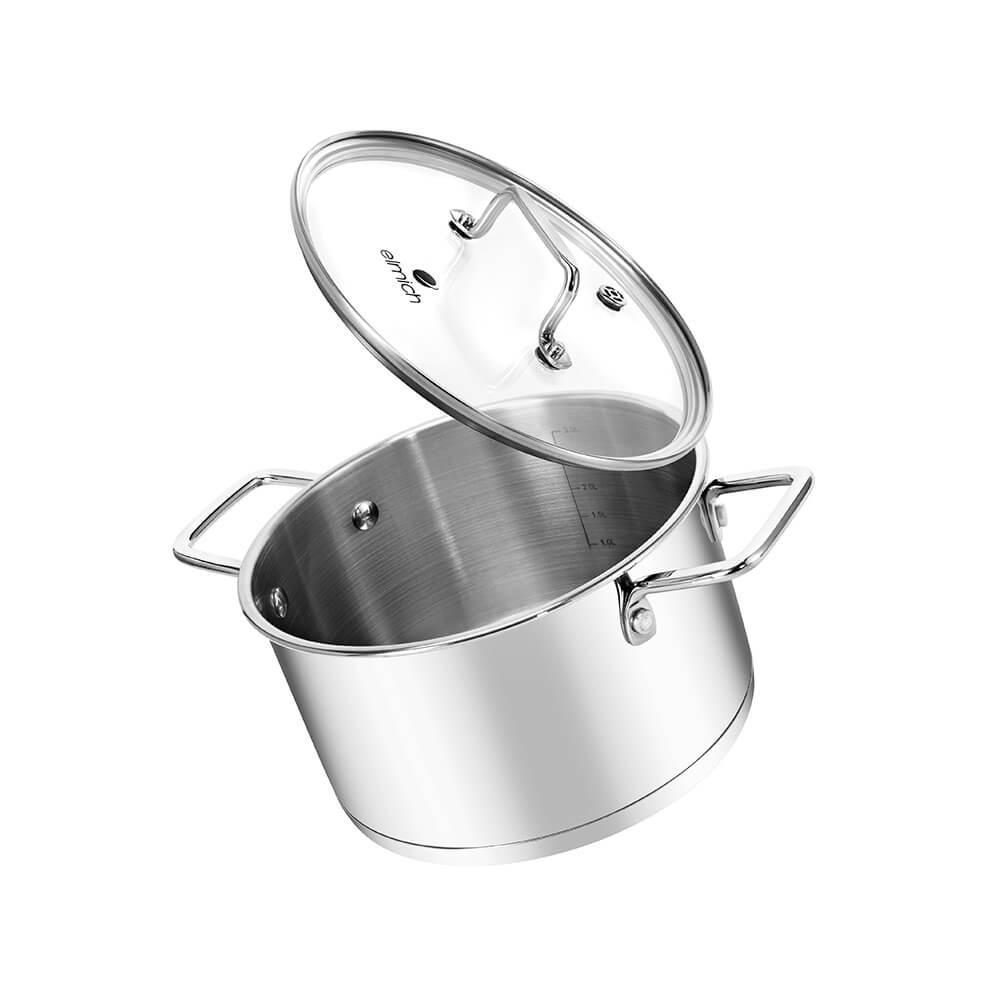 Bộ nồi Inox Elmich EL-2473 size 16, 20, 24 cm - Hàng chính hãng