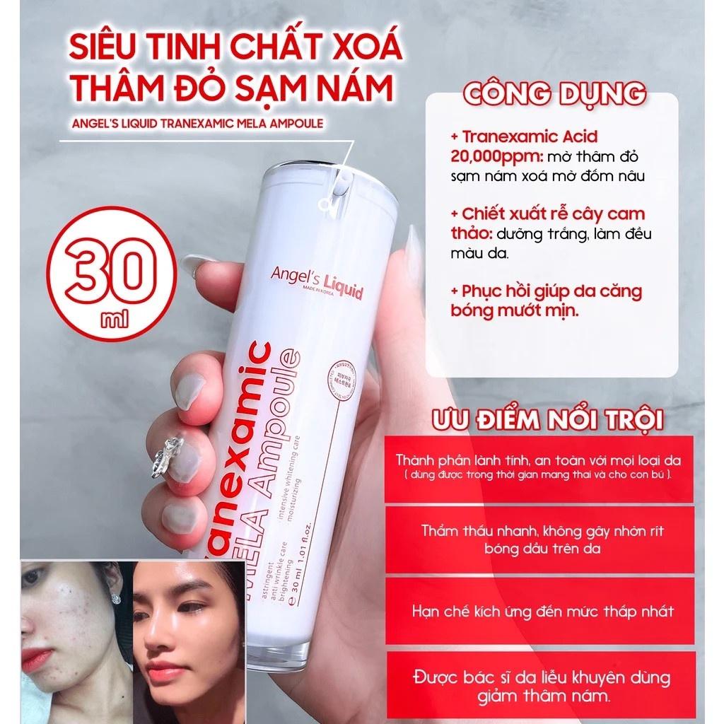 Combo 2 Angel's Liquid Tranexamic Mela Mờ Sạm Thâm Nám Chuyên Sâu  ( Serum Tranexamic 30ml + Kem Nám Tranexamic 50ml )