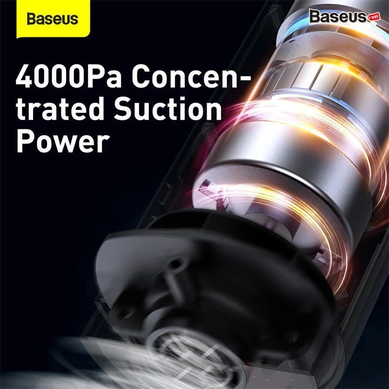 Máy Hút Bụi Pin Sạc Cầm Tay Baseus A1 Car Vacuum Cleaner 4000Pa - hàng chính hãng