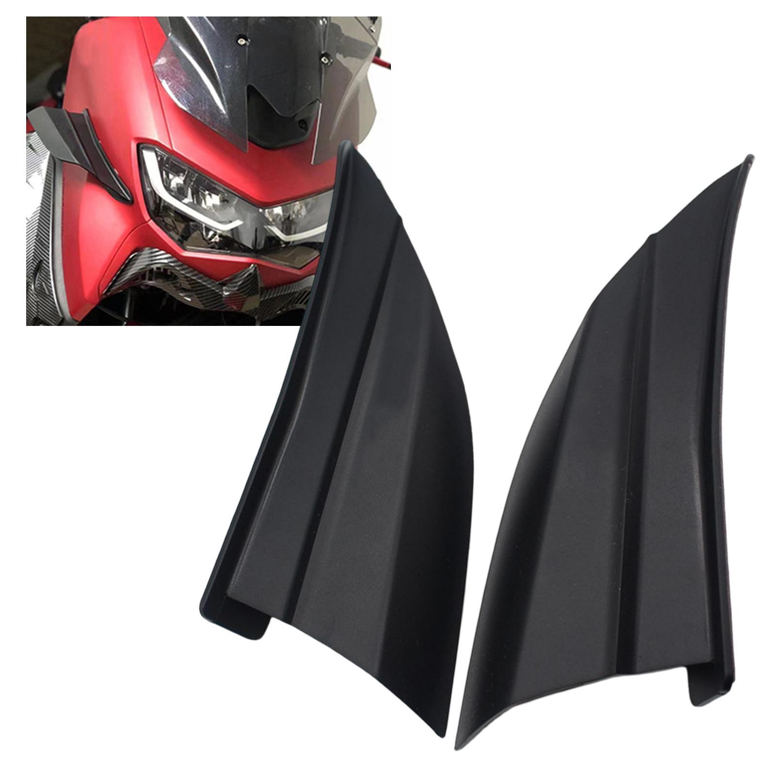 2Pcs Motorcycle Aerodynamic Winglets Fits for  155 2020 2021 Durable black