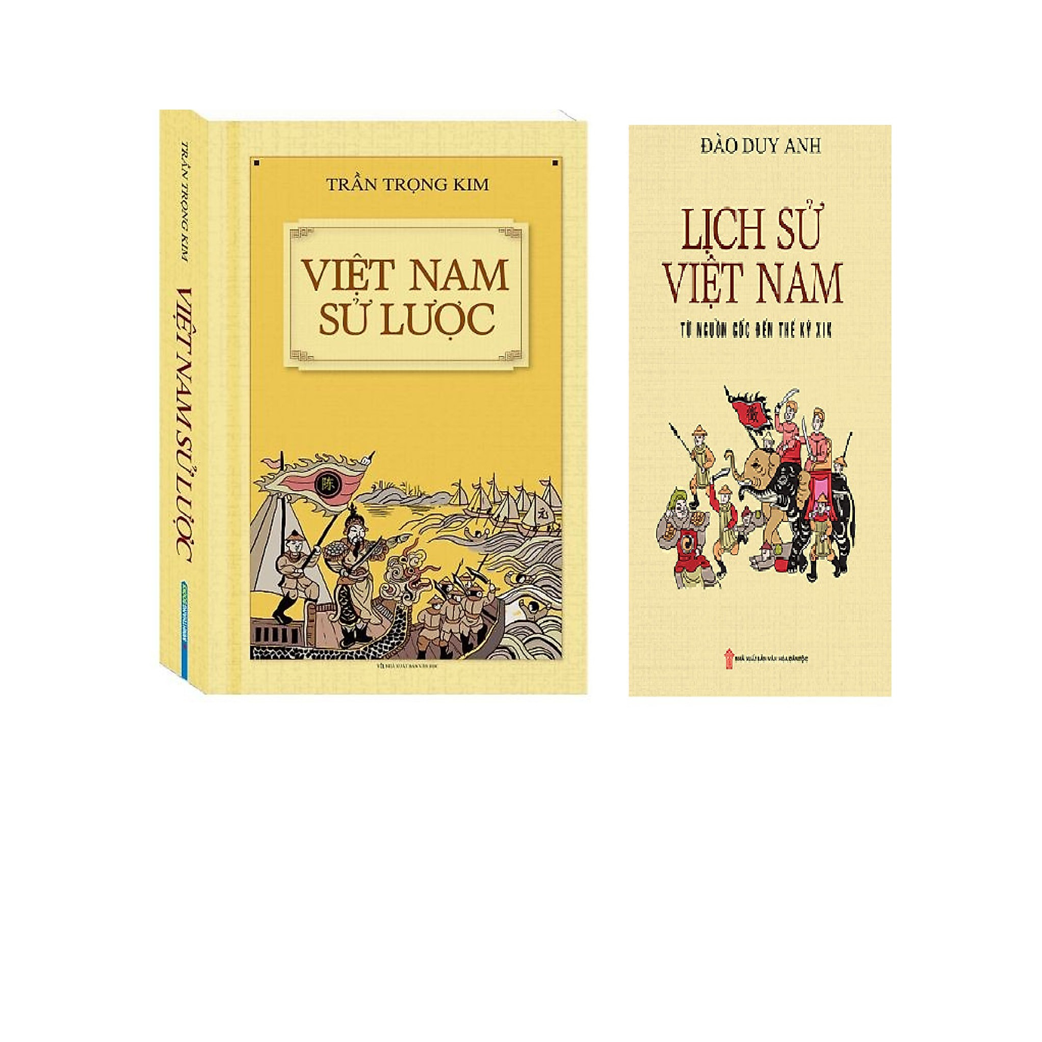 Combo 2 cuốn : Việt Nam Sử Lược - Lịch Sử Việt Nam từ nguồn gốc đến thế kỷ XIX