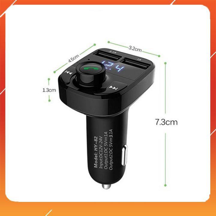 Tẩu Sạc Nghe Nhạc Trên Ô Tô X8 Hỗ Trợ Sạc Pin Nhanh, Nghe Nhạc Từ Điện Thoại, USB, Thẻ Nhớ