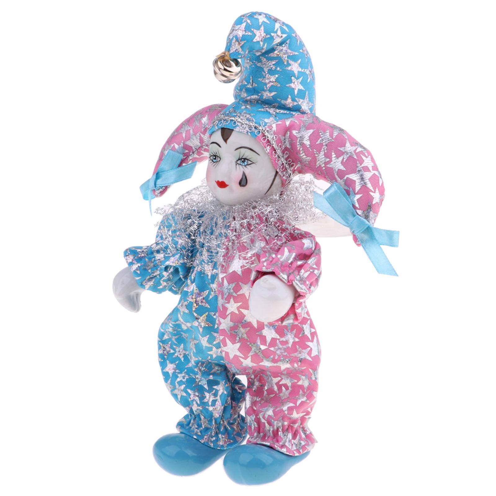 Porcelain Clown Doll for Kids Birthday Gifts Halloween Chirstmas Decor #2