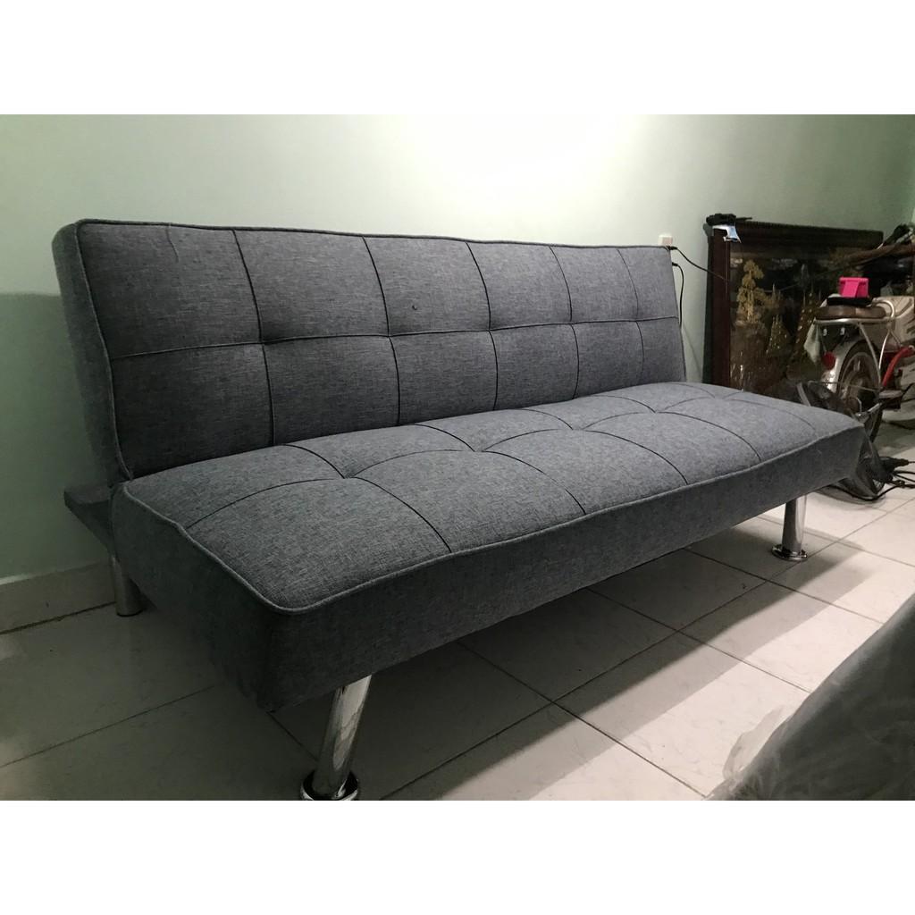 Sofa giường. Sofa bed. Cao cấp . Hàng xuất Mỹ. Chân inox . Màu xám xanh