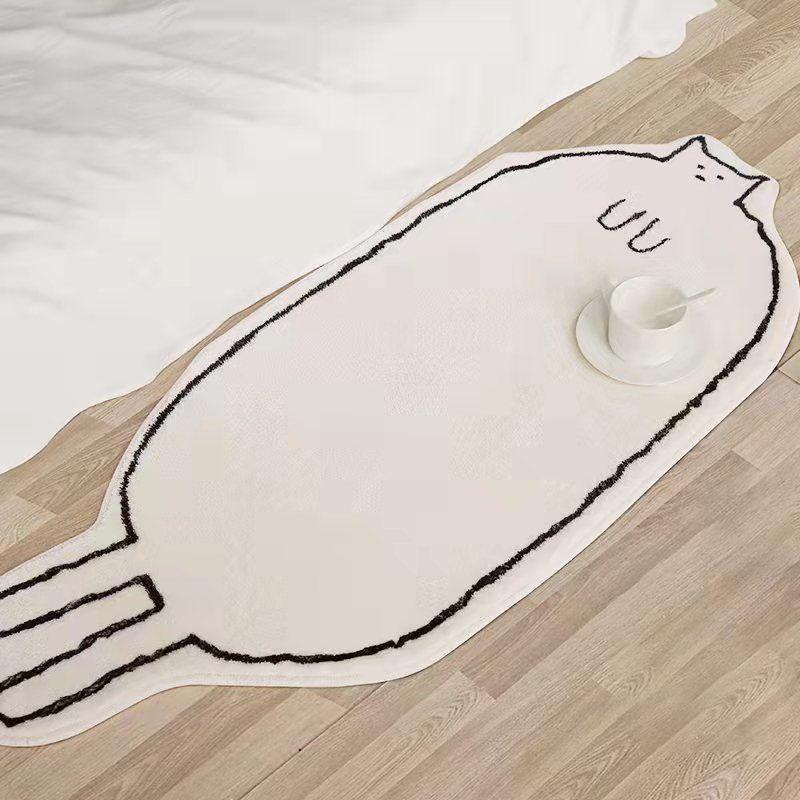 Thảm Lông Trải Sàn Hình Mèo Đơn Giản Phong Cách Bắc Âu