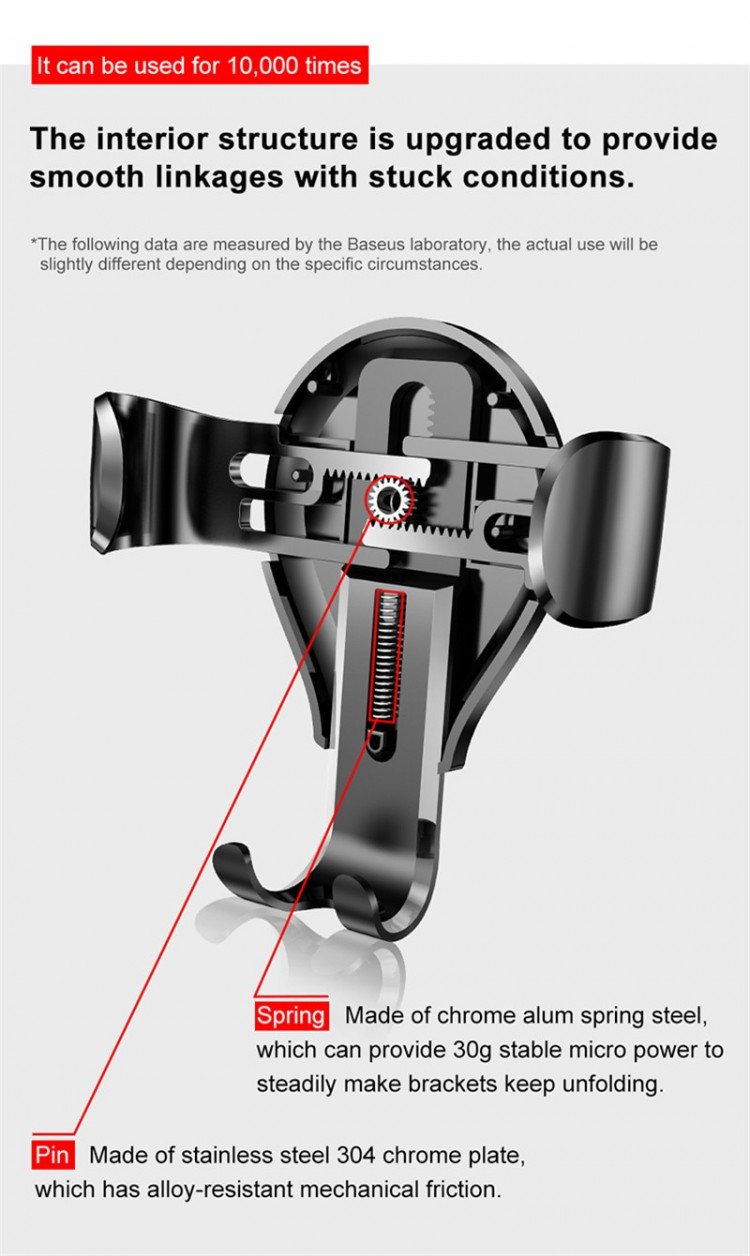 Giá đỡ điện thoại Ô tô Baseus Osculum Car Mount đầu kẹp điện thoại xoay 360 độ cao cấp