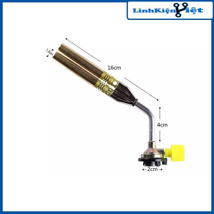 Đèn khò gas đôi đầu khò gas mini điều chỉnh lửa to nhỏ