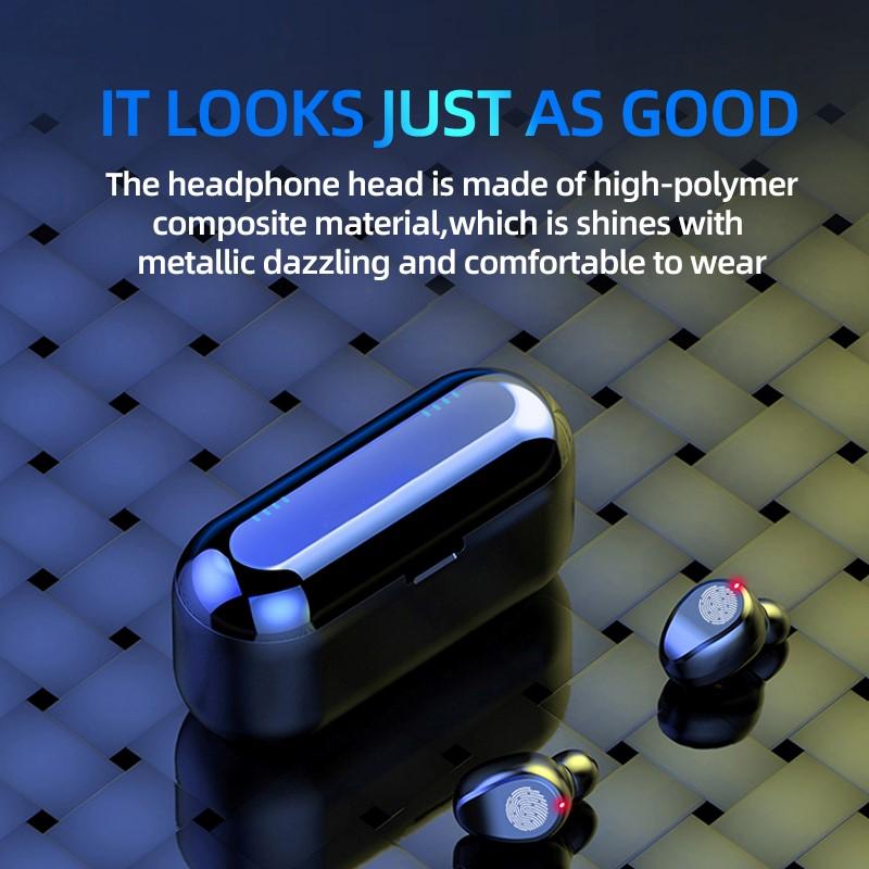 Tai Nghe Không Dây Bluetooth Thể Thao Tai Nghe Loại Bỏ Tiếng Ồn Điều Khiển Cảm Ứng Hỗ Trợ IOS Điện Thoại Android HD Gọi