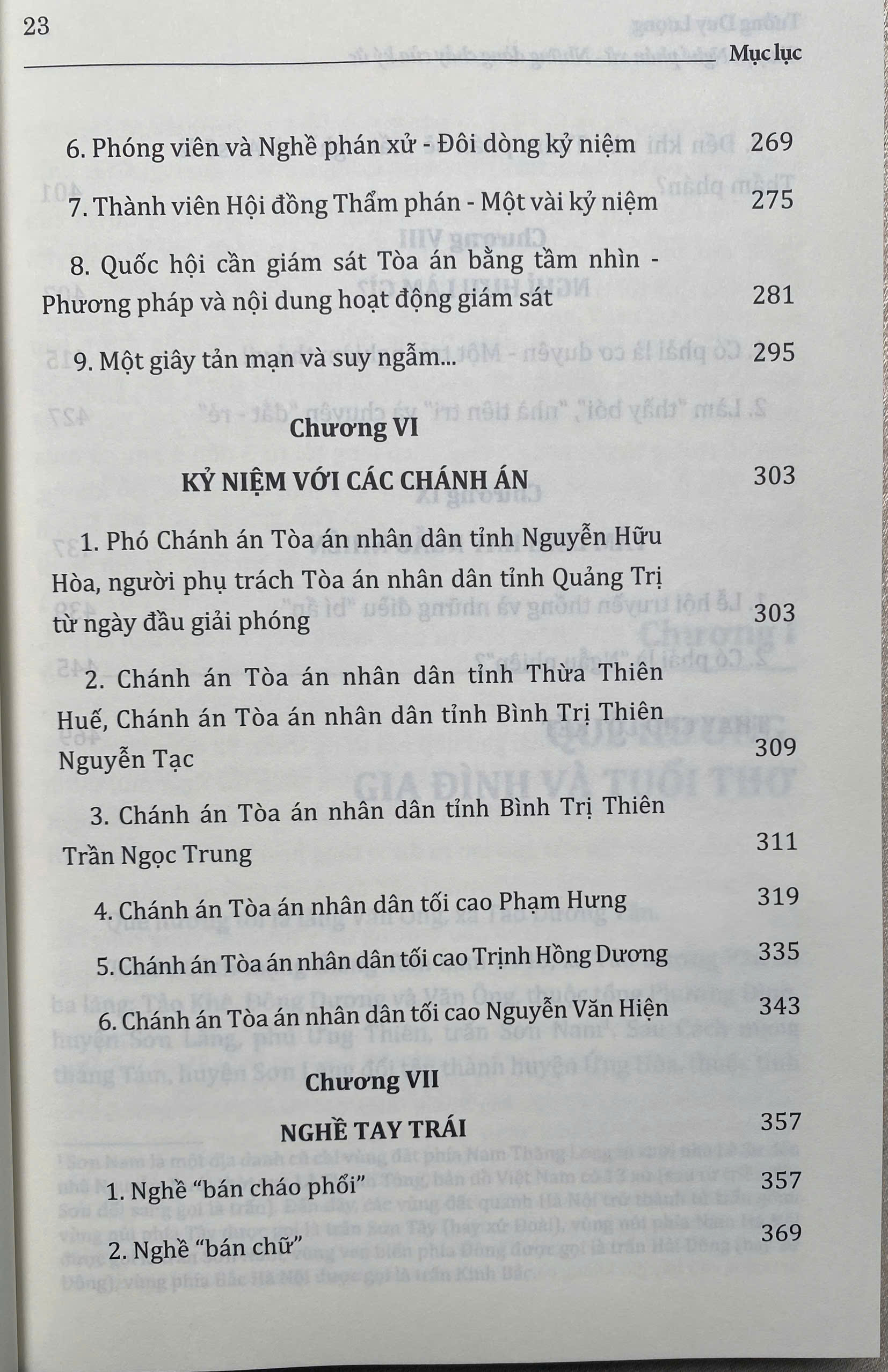 Chuyện Nghề Phán Xử : Những Dòng Chảy Của Ký Ức