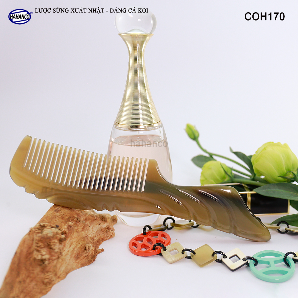 Lược sừng xuất Nhật COH170 - Lược đuôi cá Koi đẹp mềm mại ️- Chăm sóc tóc