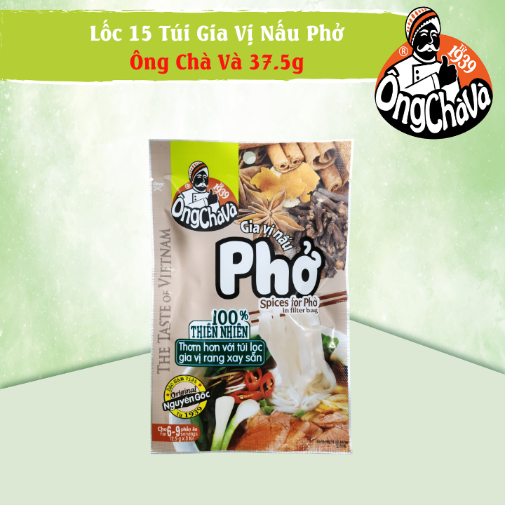 Lốc 15 Túi Gia Vị Nấu Phở Ông Chà Và 37,5g (Dạng Bột)