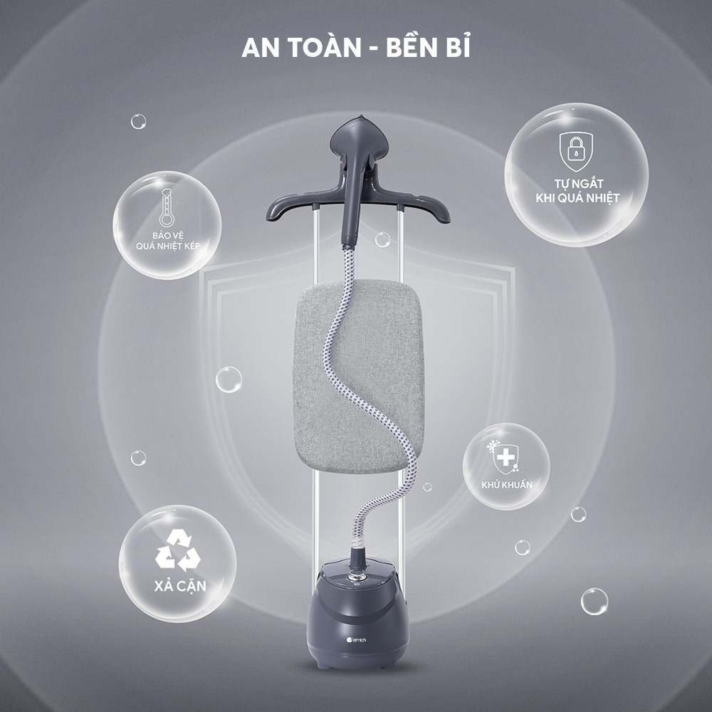 Bàn Ủi Hơi Nước Đứng Elmich GSE9167 2000W 1.7L, Hàng Chính Hãng, 2 Chiều, 10 Mức Hơi Phun - JoyMall