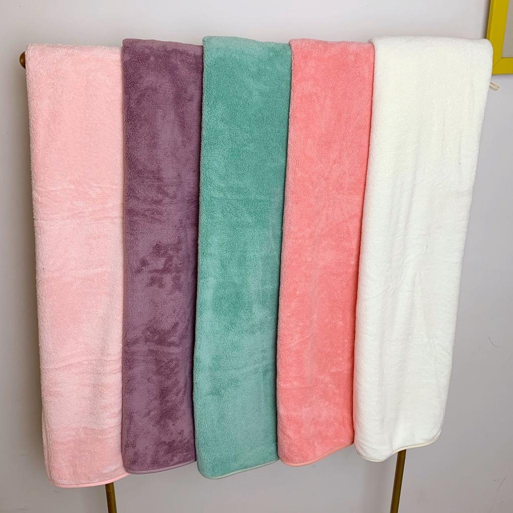 Khăn Tắm Lông Tuyết Loại To 1m4 x 70cm Xuất Hàn Siêu Thấm Hút Dày Dặn Mềm Mịn - KHĂN TẮM