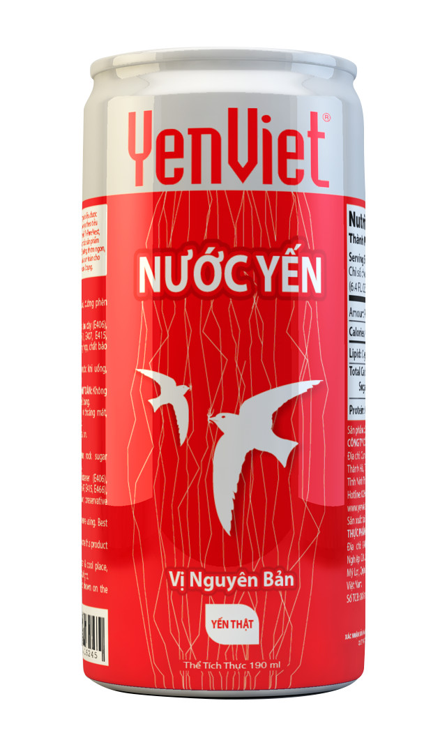 Hộp nước yến sào đường phèn Yến Việt 6 lonx190ml bổ sung dưỡng chất, bồi bổ sức khỏe, làm quà tặng sang trọng