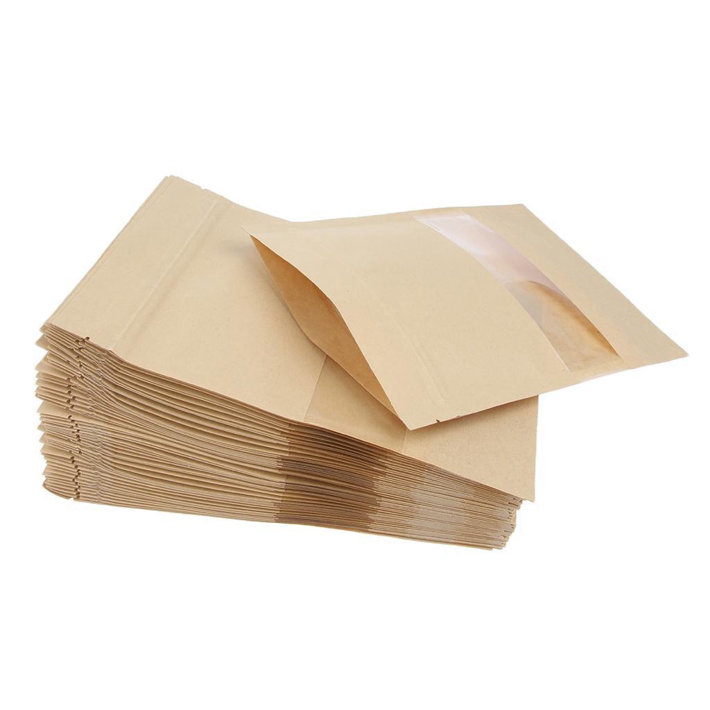 2x Kraft Food Paper Bag Art Lab Tool Material Work