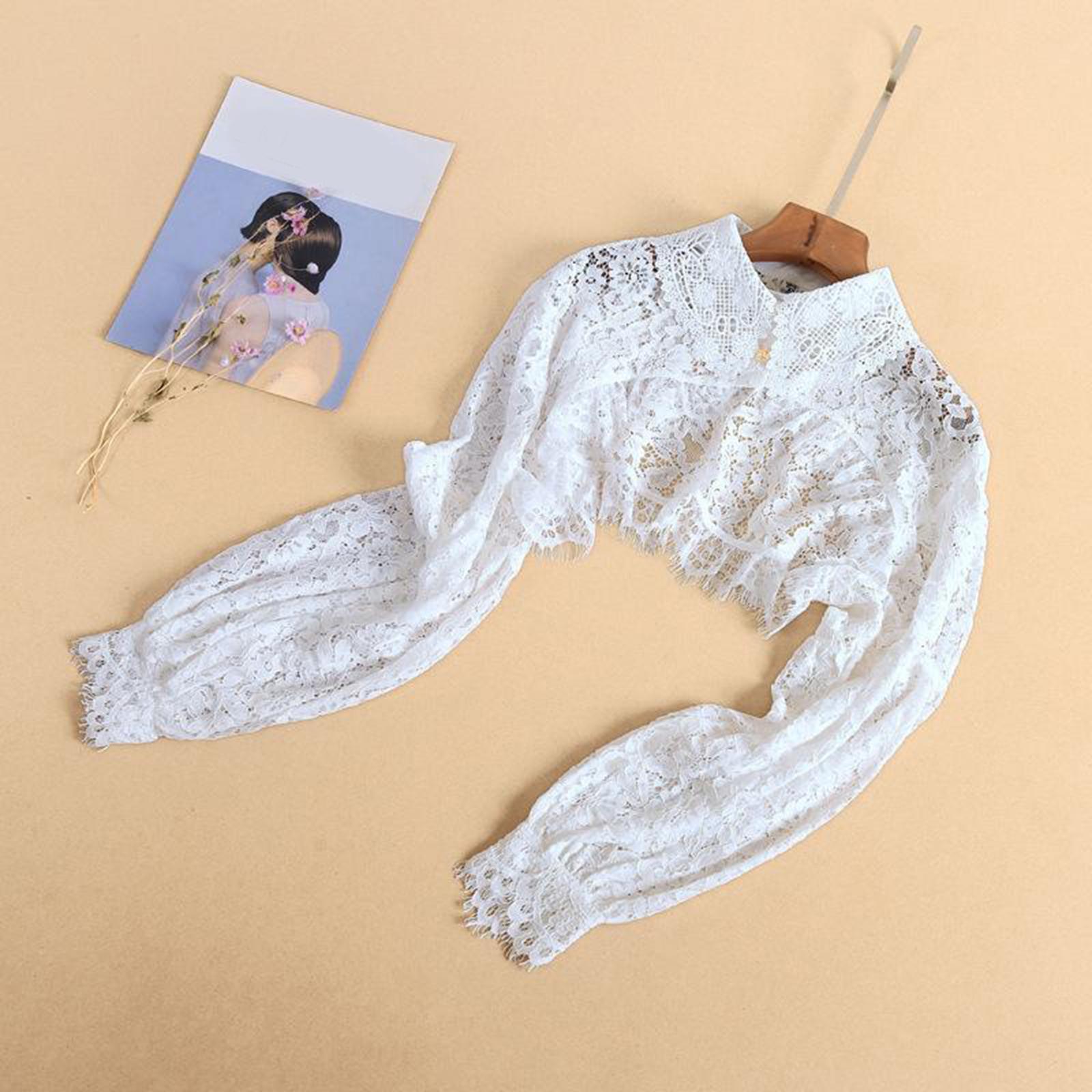 Women Fake Collar Detachable  Collar Lace Blouse Half Shirts False Collar