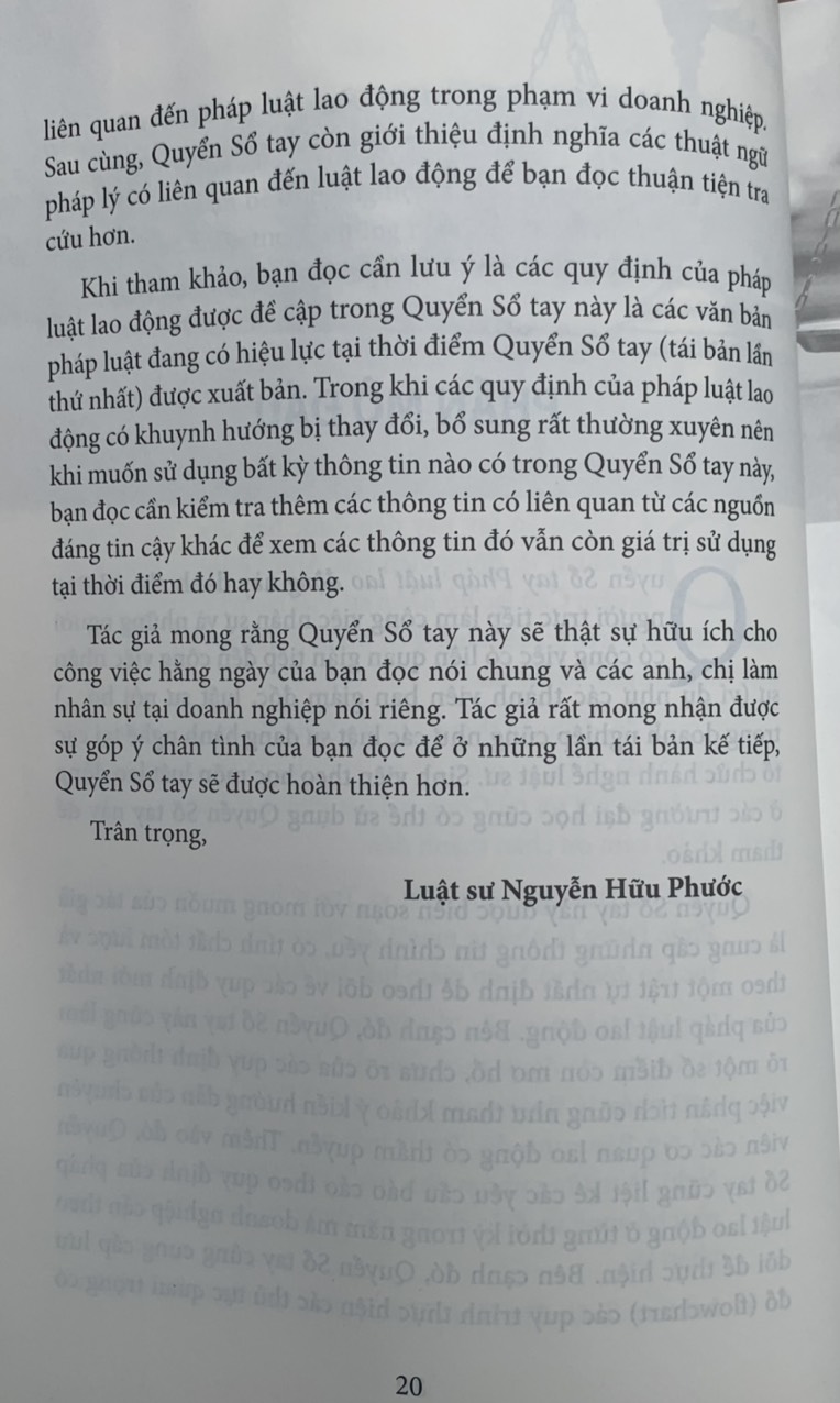 Sổ tay pháp luật lao động