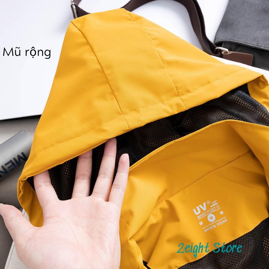 Áo khoác gió nam nữ 2 lớp lót lưới cao cấp chống nước, cản gió, ngăn tia UV - Hầng sịn